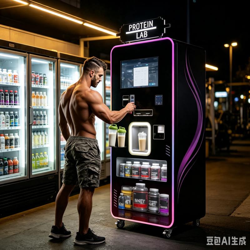Nutrition Fitness Center - آلة بيع مشروبات البروتين المخصصة، موزع